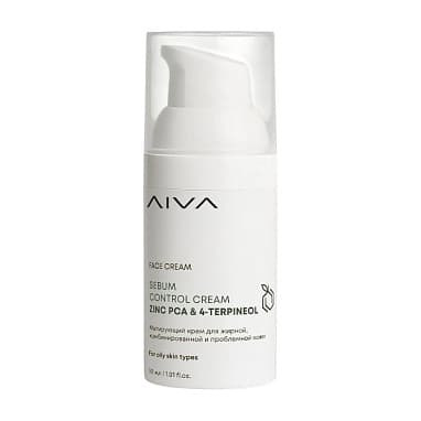 AIVA COSMETICS МАТИРУЮЩИЙ КРЕМ ДЛЯ ЛИЦА SEBUM CONTROL CREAM ZINC PCA + 4-TERPENIOL